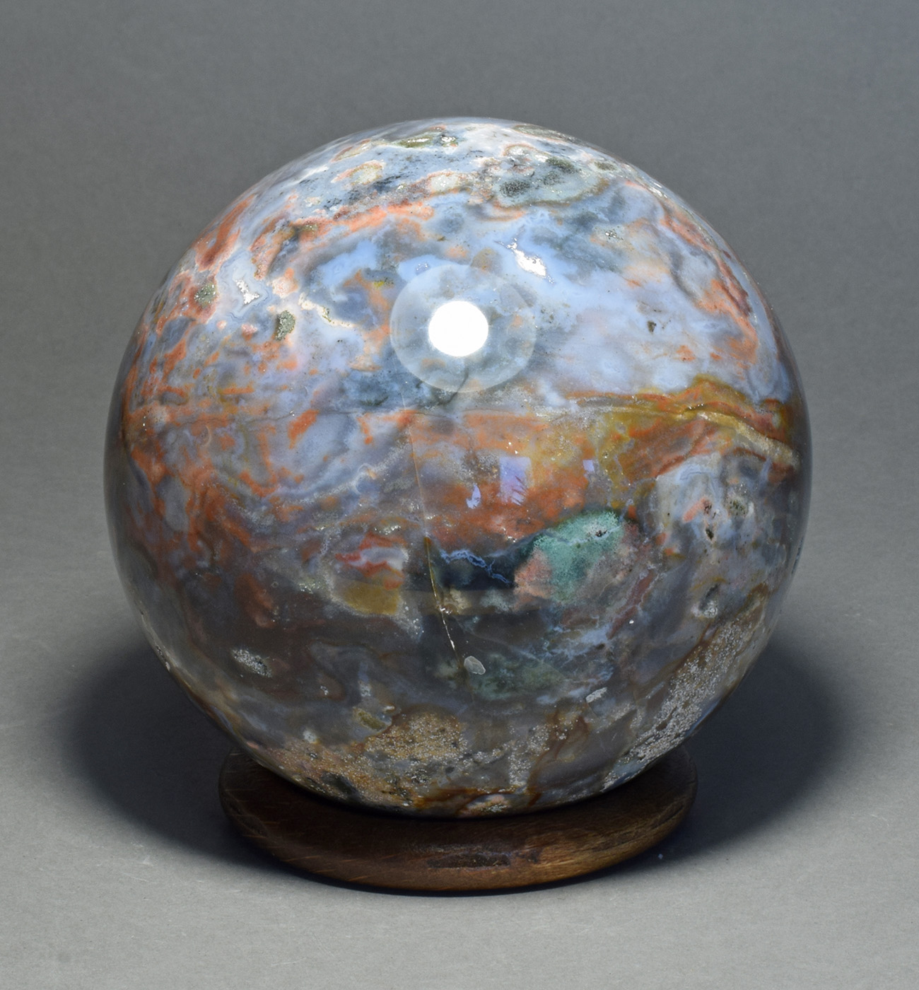Jumbo Size Polished Ocean Jasper Sphere